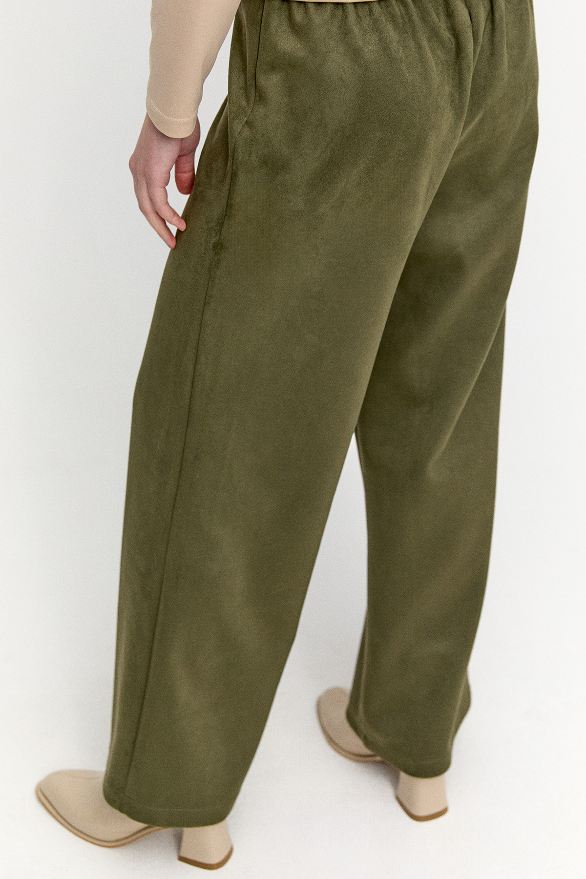 Süet Boru Paça Pantolon, Tesettür Giyim