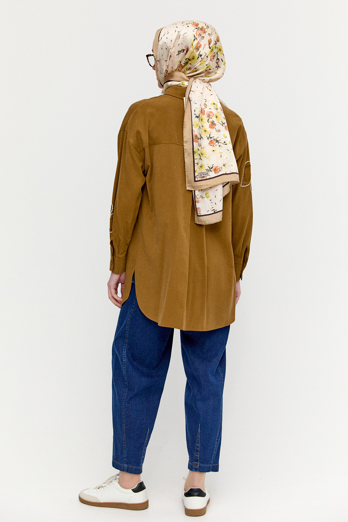 Yüksek Bel Barrel Fit Pantolon, Tesettür Giyim