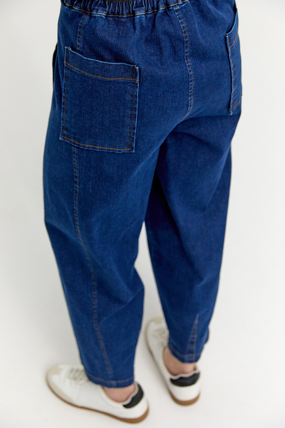 Yüksek Bel Barrel Fit Pantolon, Tesettür Giyim