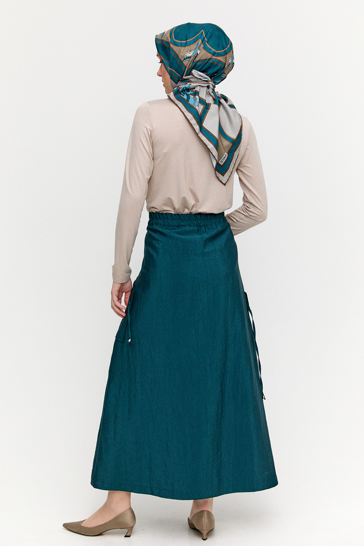 Şifon Detaylı Penye Bluz, Tesettür Giyim