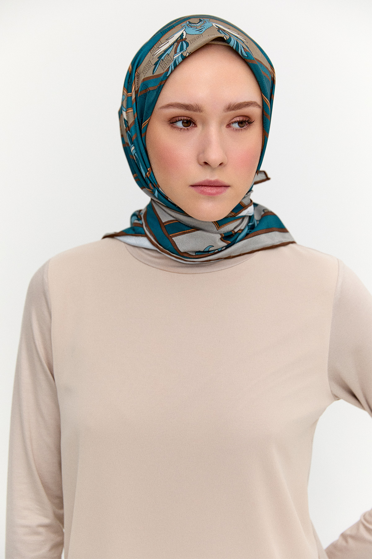 Şifon Detaylı Penye Bluz, Tesettür Giyim