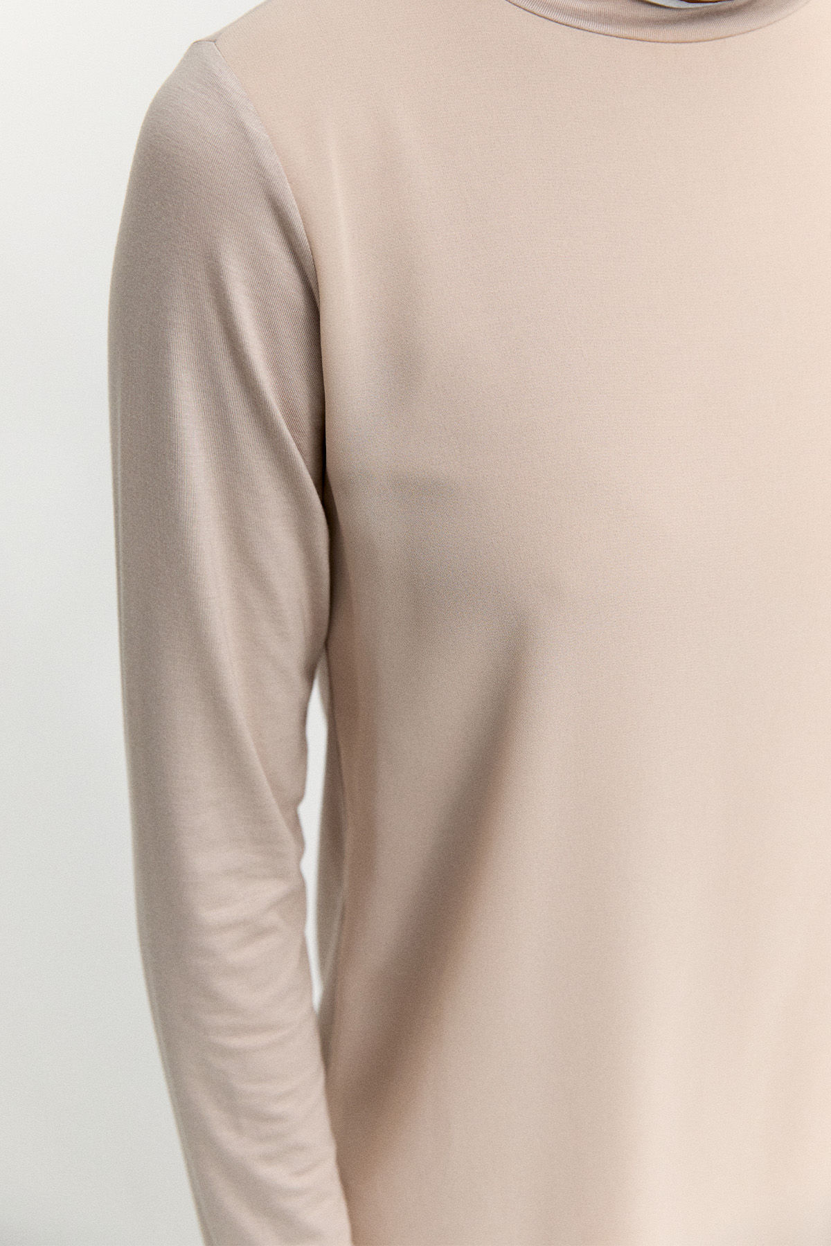 Şifon Detaylı Penye Bluz, Tesettür Giyim