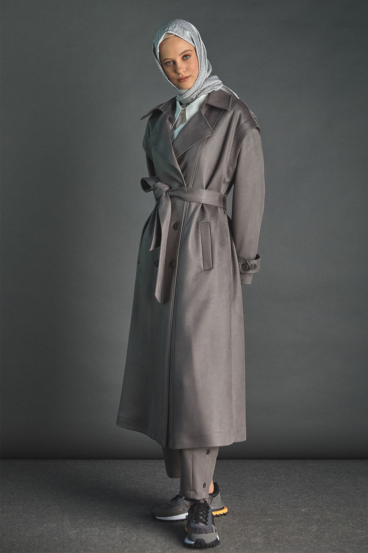 Kruvaze Pardesü, Tesettür Giyim