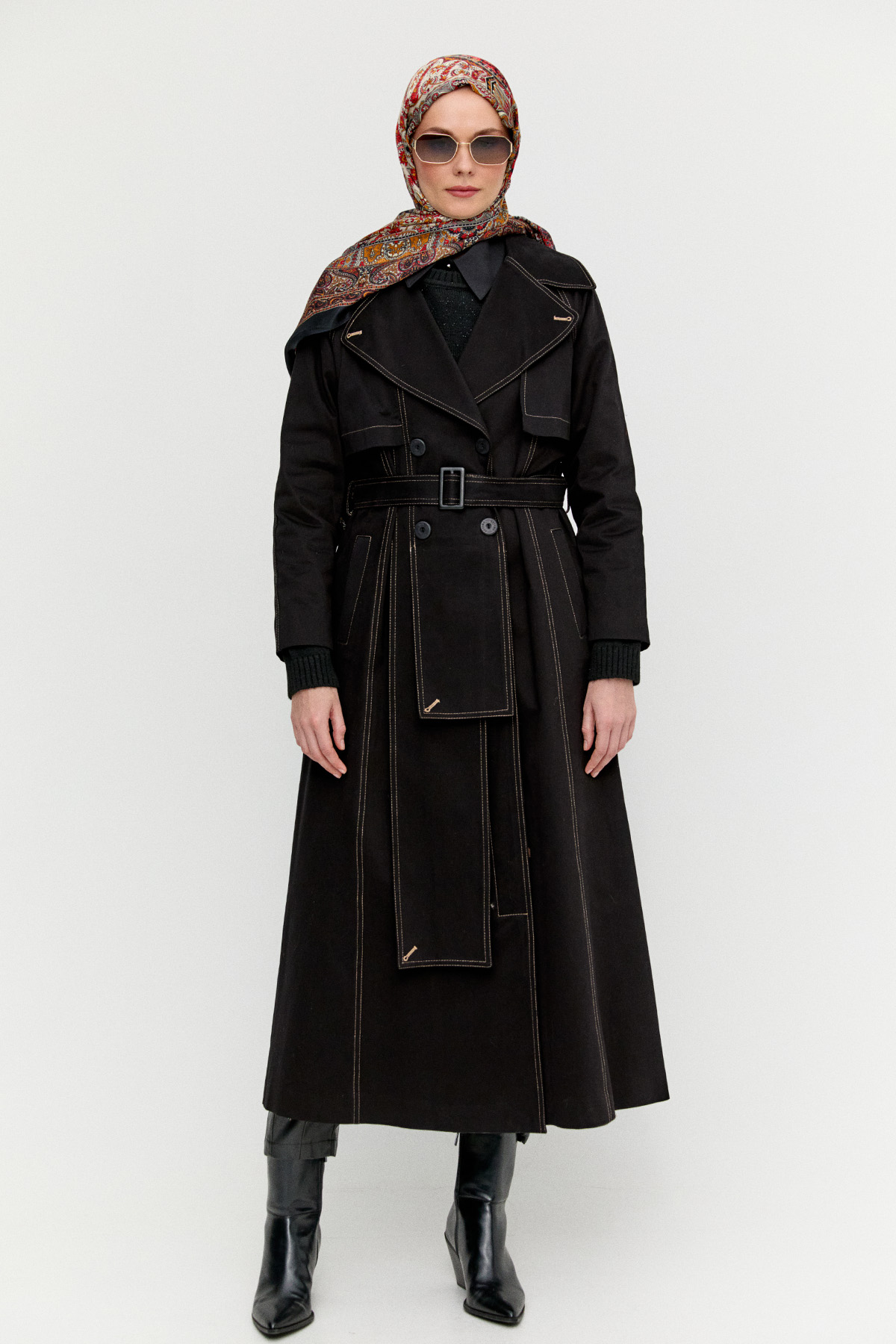 Katmanlı Pamuk Pardesü, Tesettür Giyim