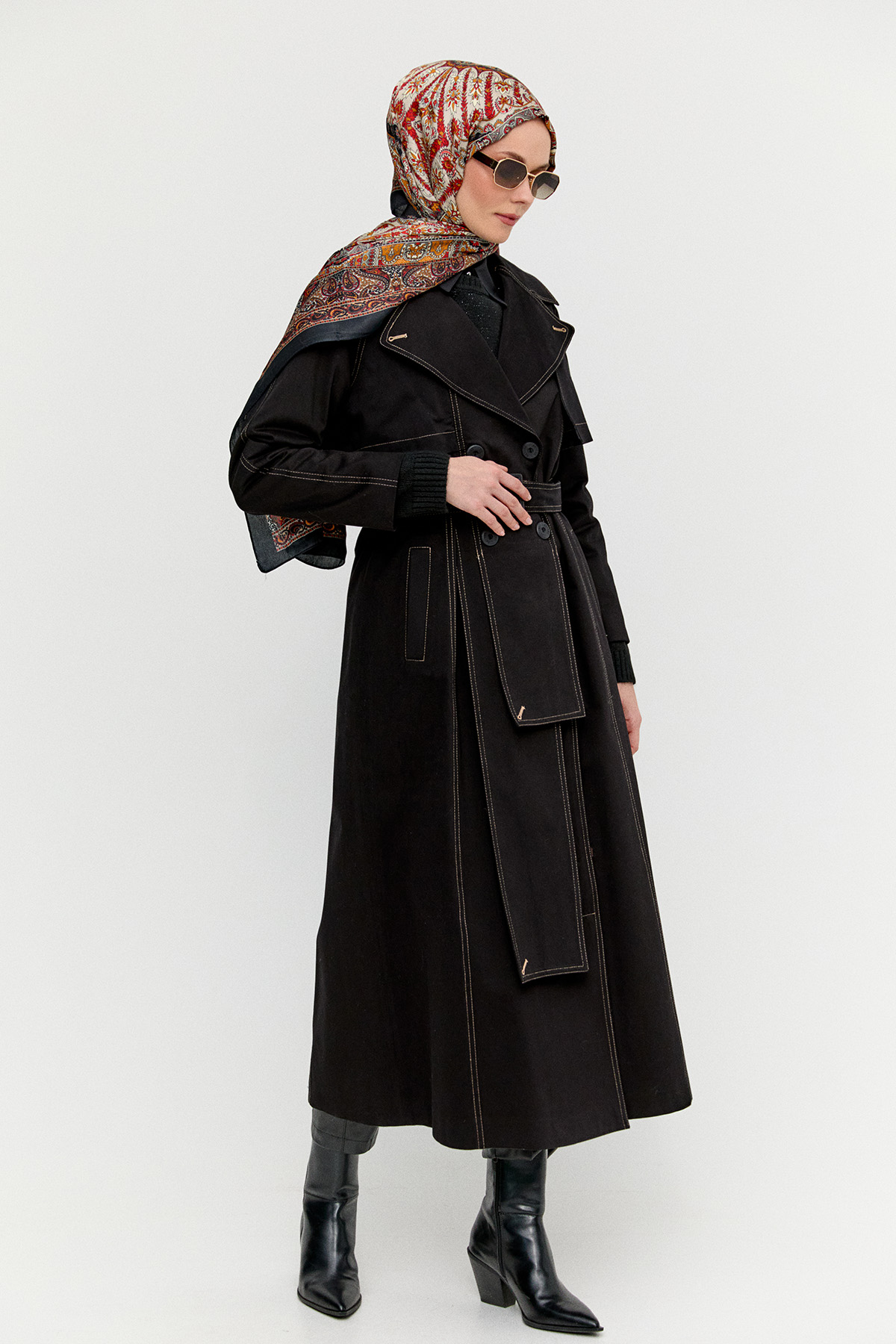 Katmanlı Pamuk Pardesü, Tesettür Giyim