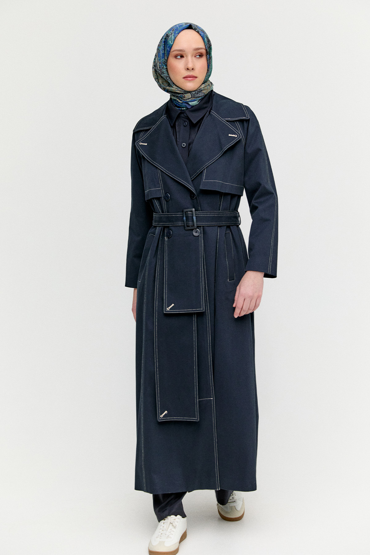 Katmanlı Pamuk Pardesü, Tesettür Giyim