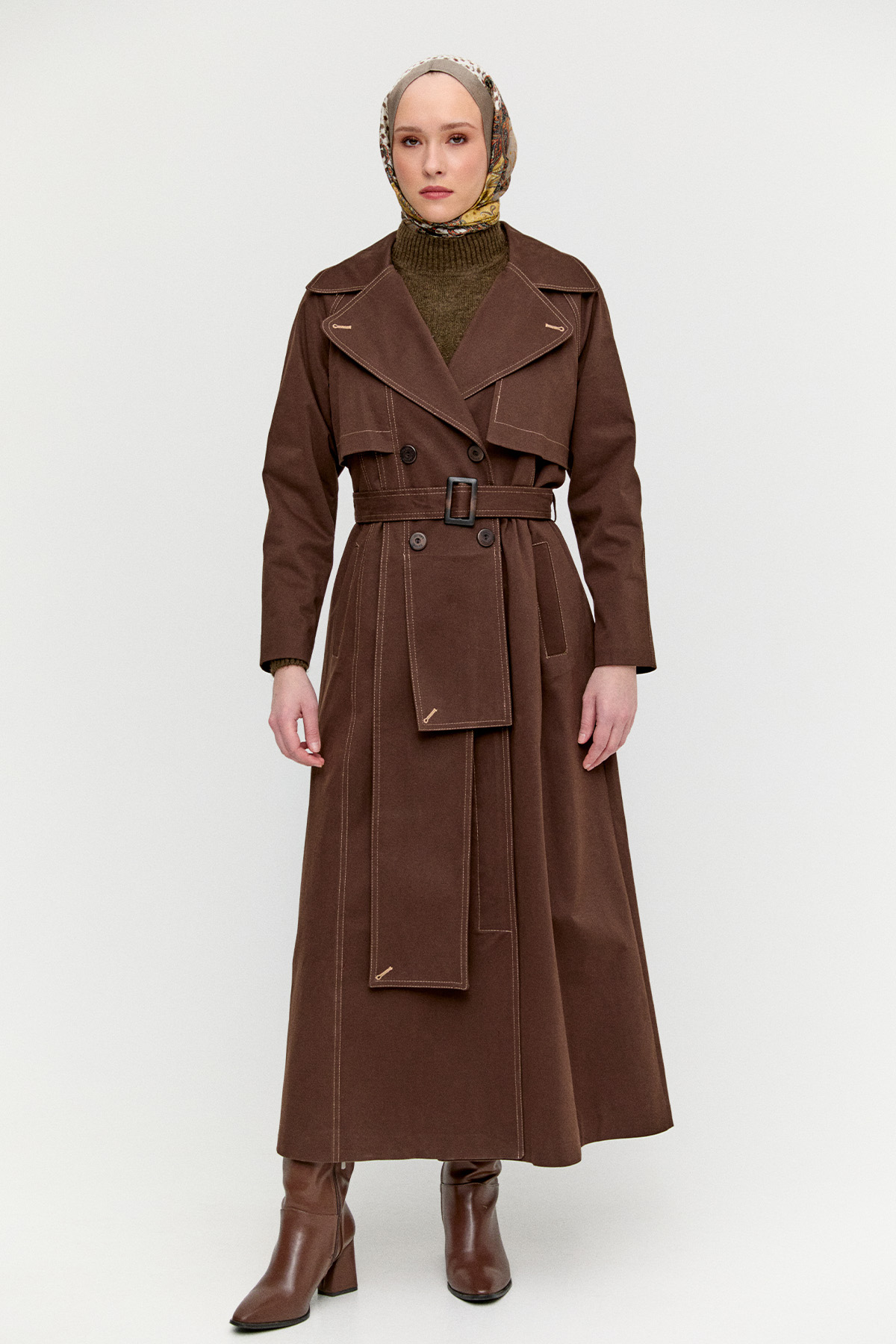 Katmanlı Pamuk Pardesü, Tesettür Giyim