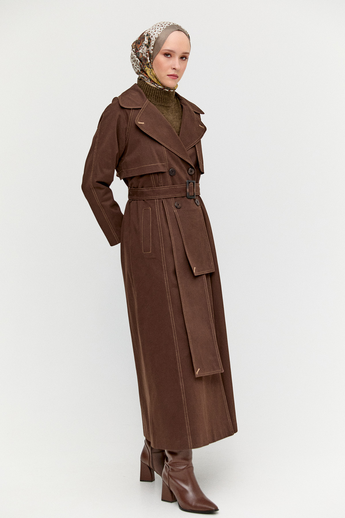 Katmanlı Pamuk Pardesü, Tesettür Giyim