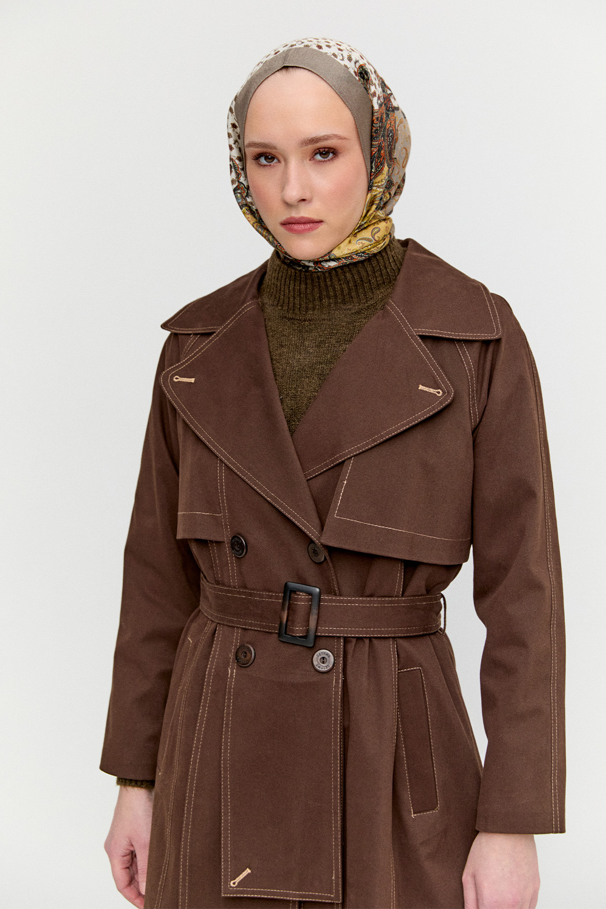 Katmanlı Pamuk Pardesü, Tesettür Giyim