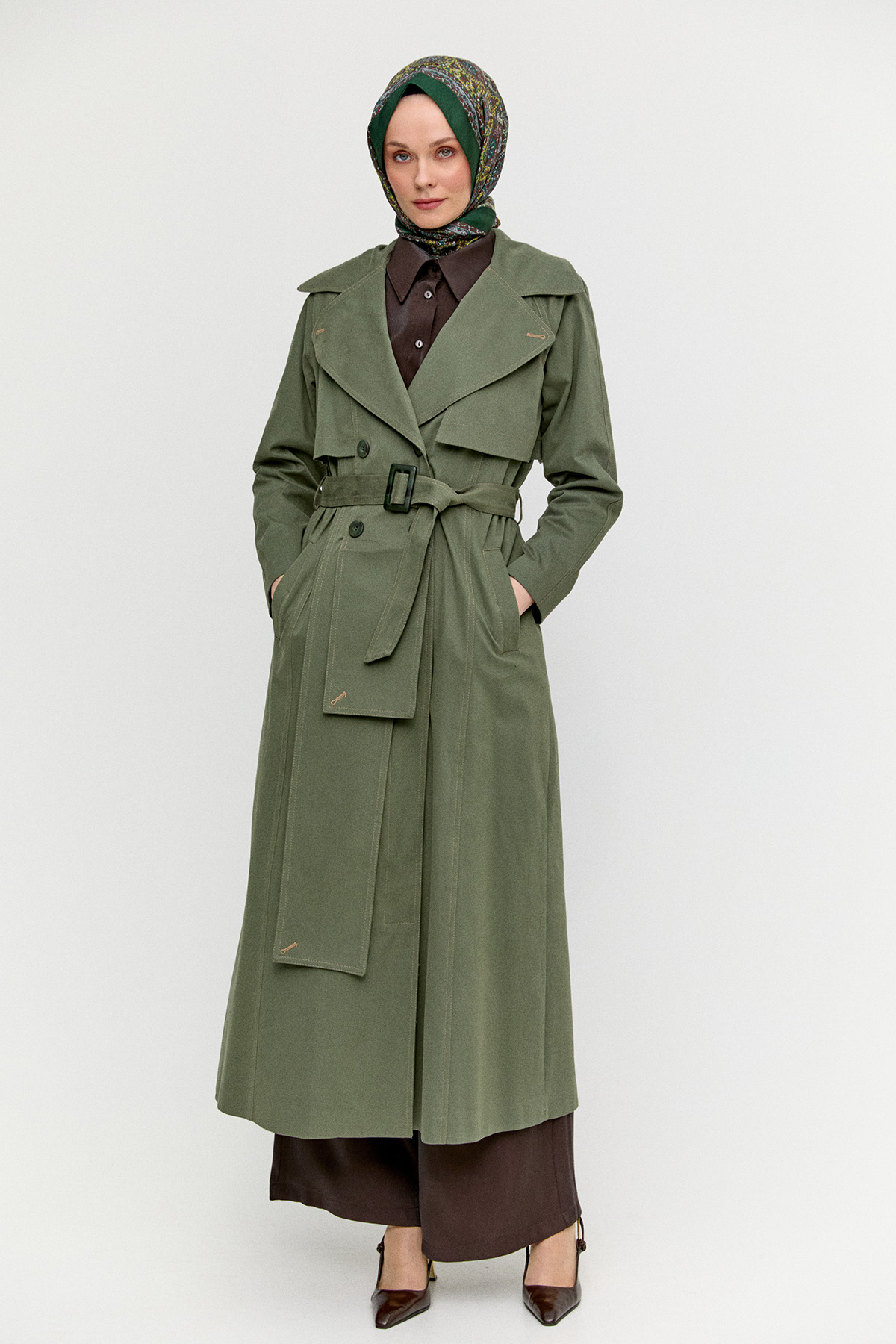 Katmanlı Pamuk Pardesü, Tesettür Giyim