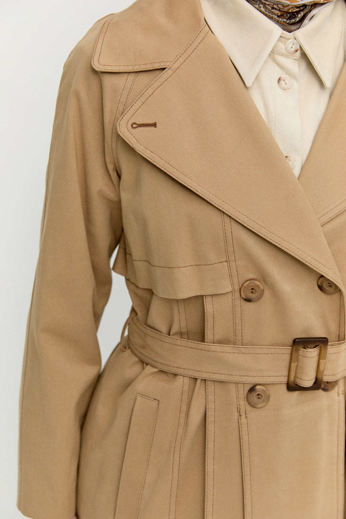 Katmanlı Pamuk Pardesü, Tesettür Giyim