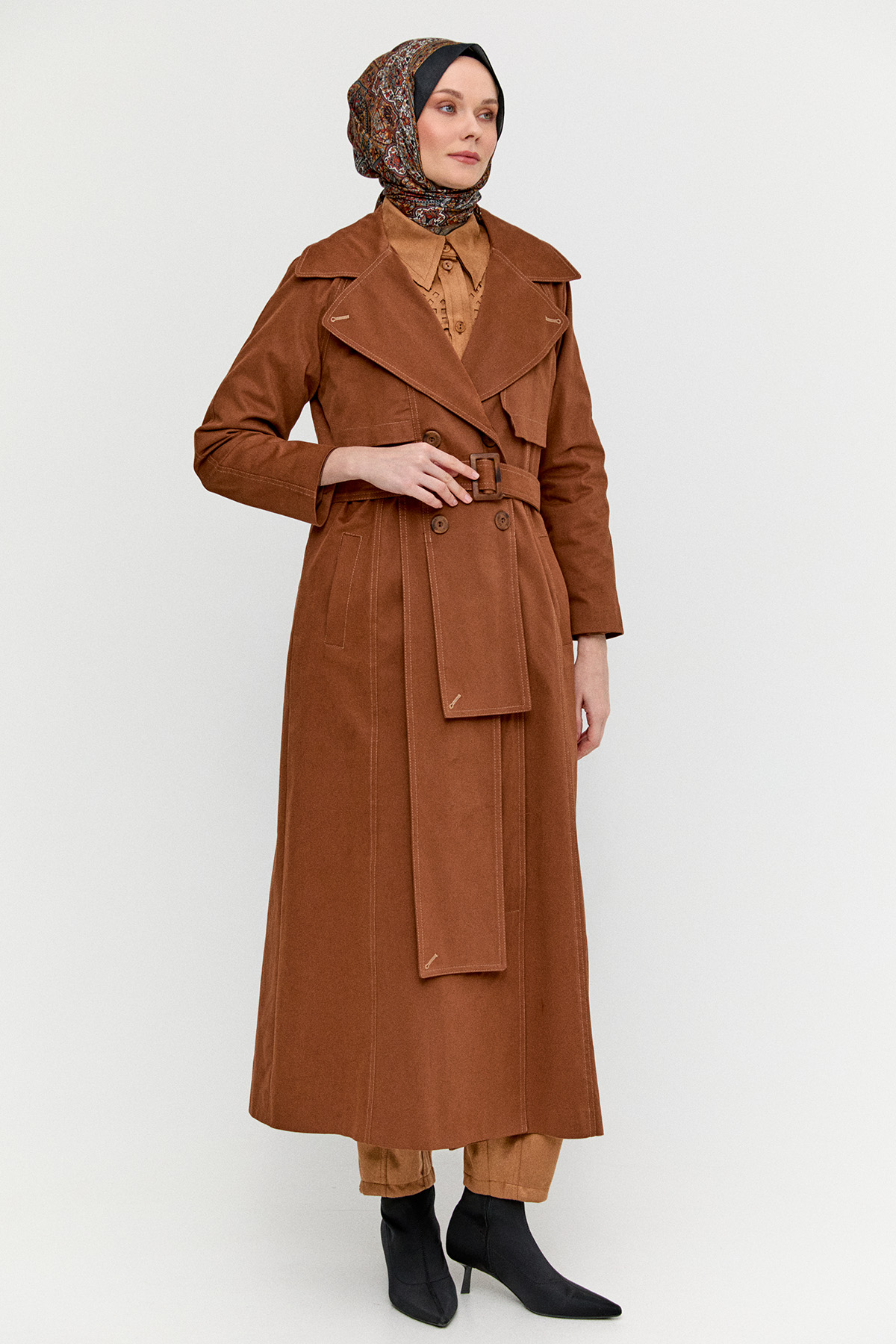 Katmanlı Pamuk Pardesü, Tesettür Giyim