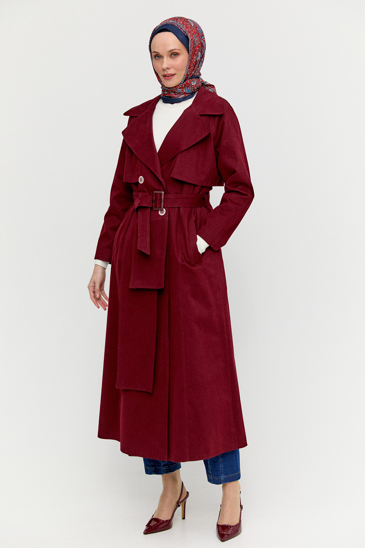 Katmanlı Pamuk Pardesü, Tesettür Giyim