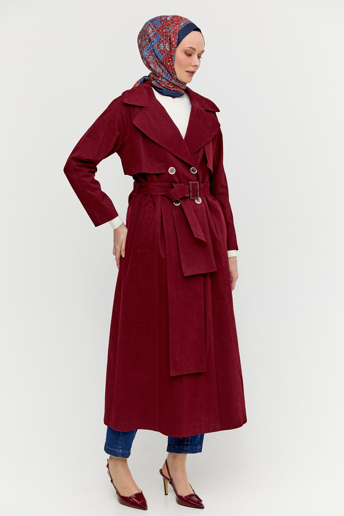 Katmanlı Pamuk Pardesü, Tesettür Giyim