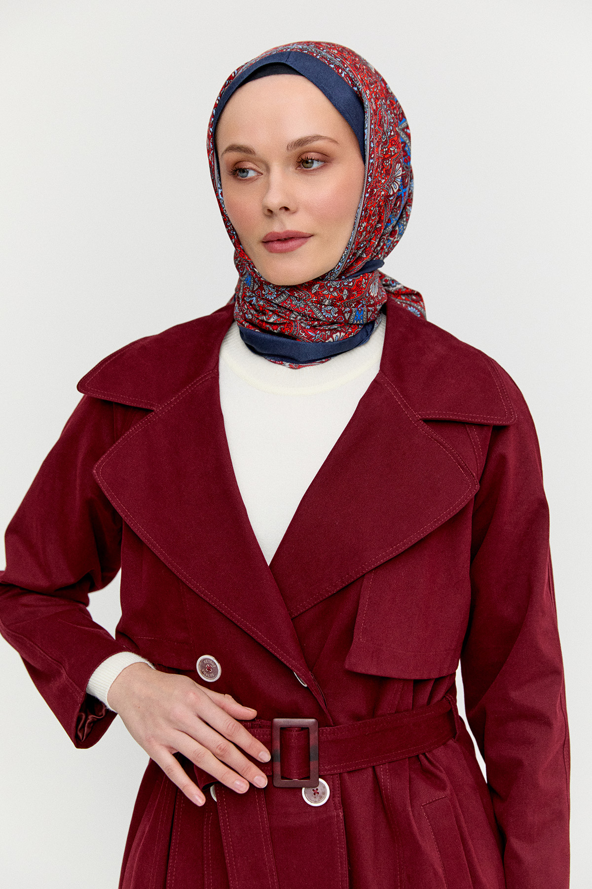 Katmanlı Pamuk Pardesü, Tesettür Giyim