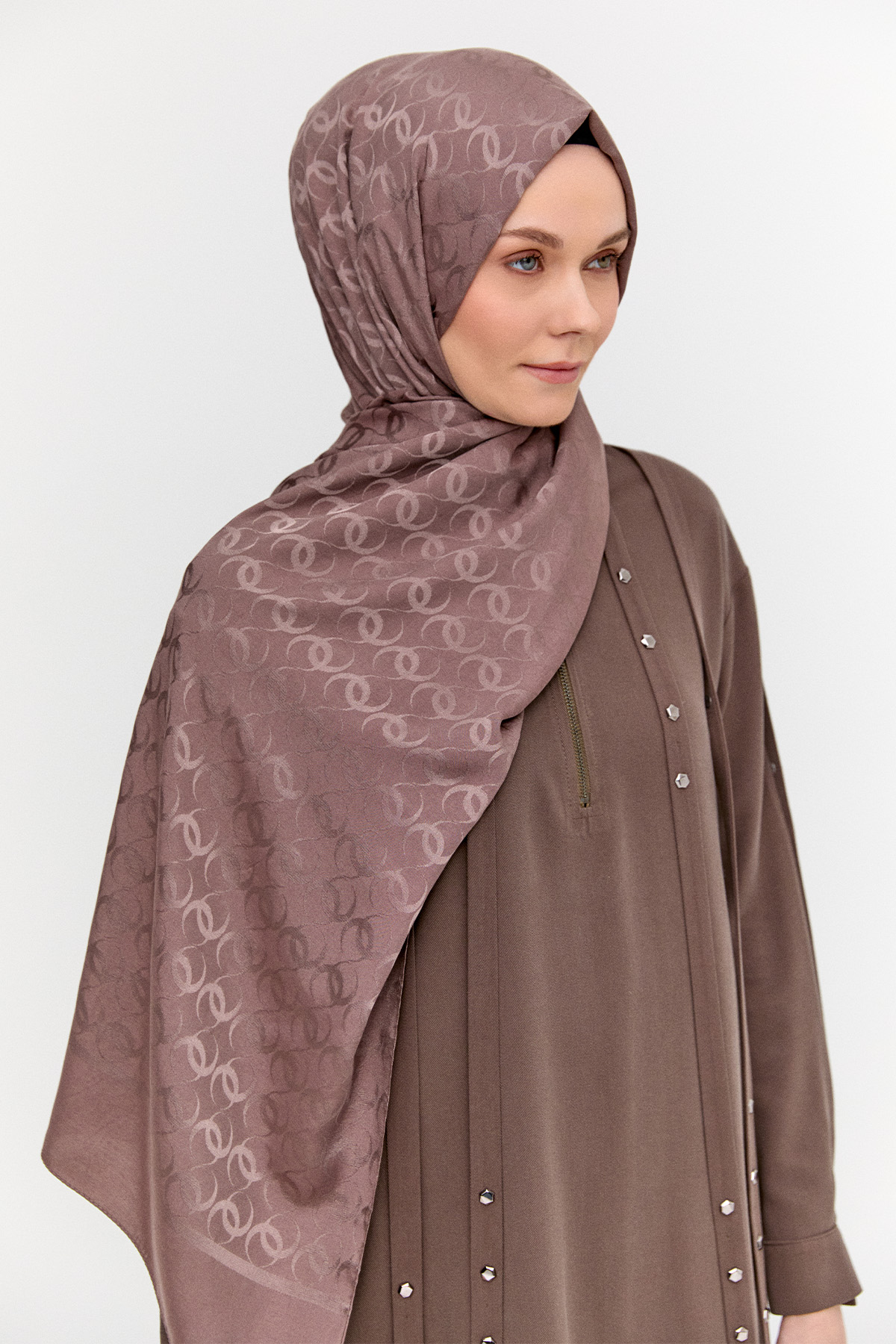 Çerçeveli Desenli Viskon Şal, Tesettür Giyim