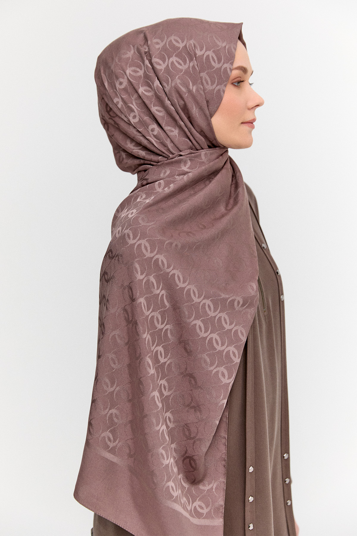 Çerçeveli Desenli Viskon Şal, Tesettür Giyim