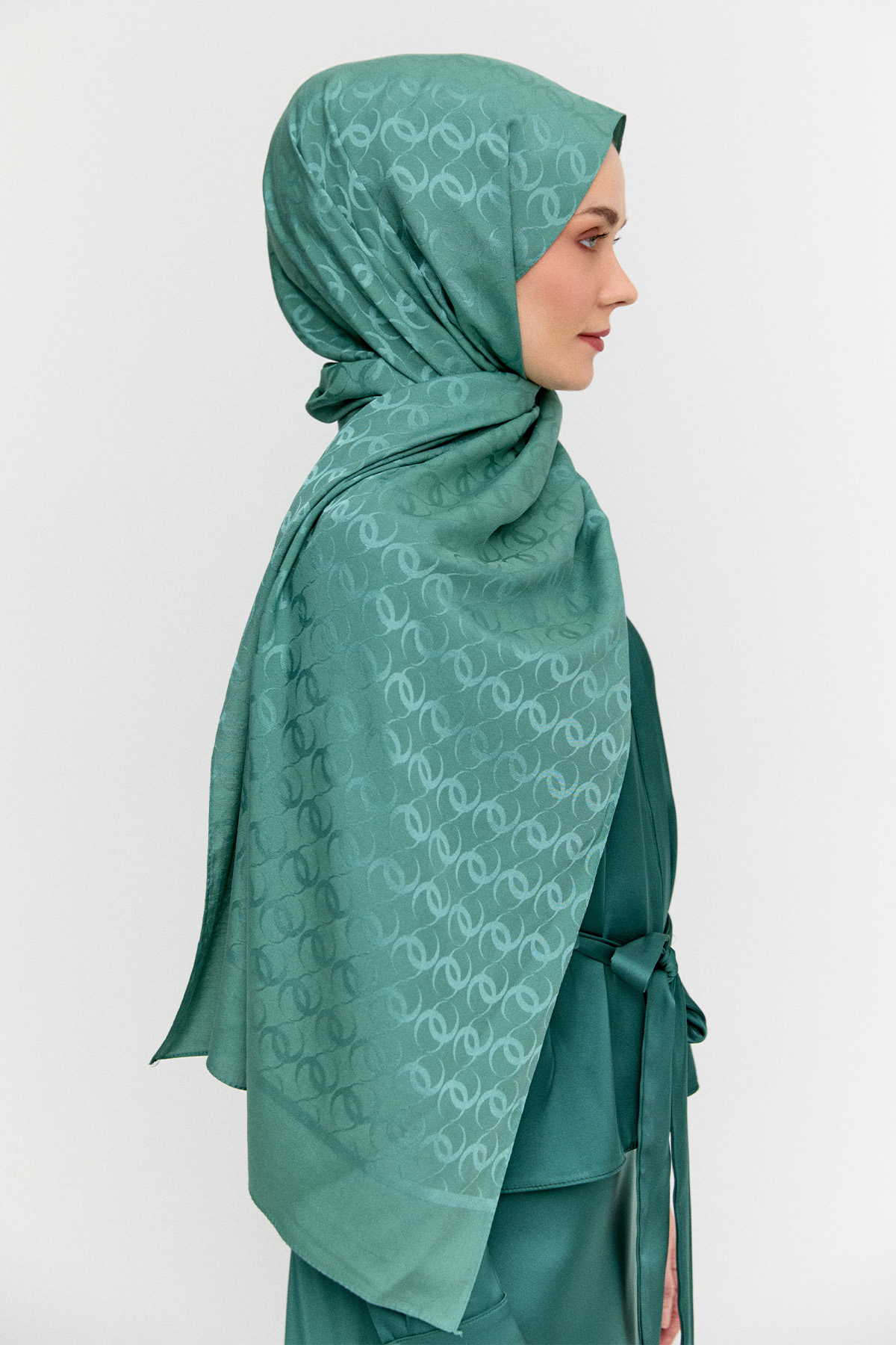 Çerçeveli Desenli Viskon Şal, Tesettür Giyim