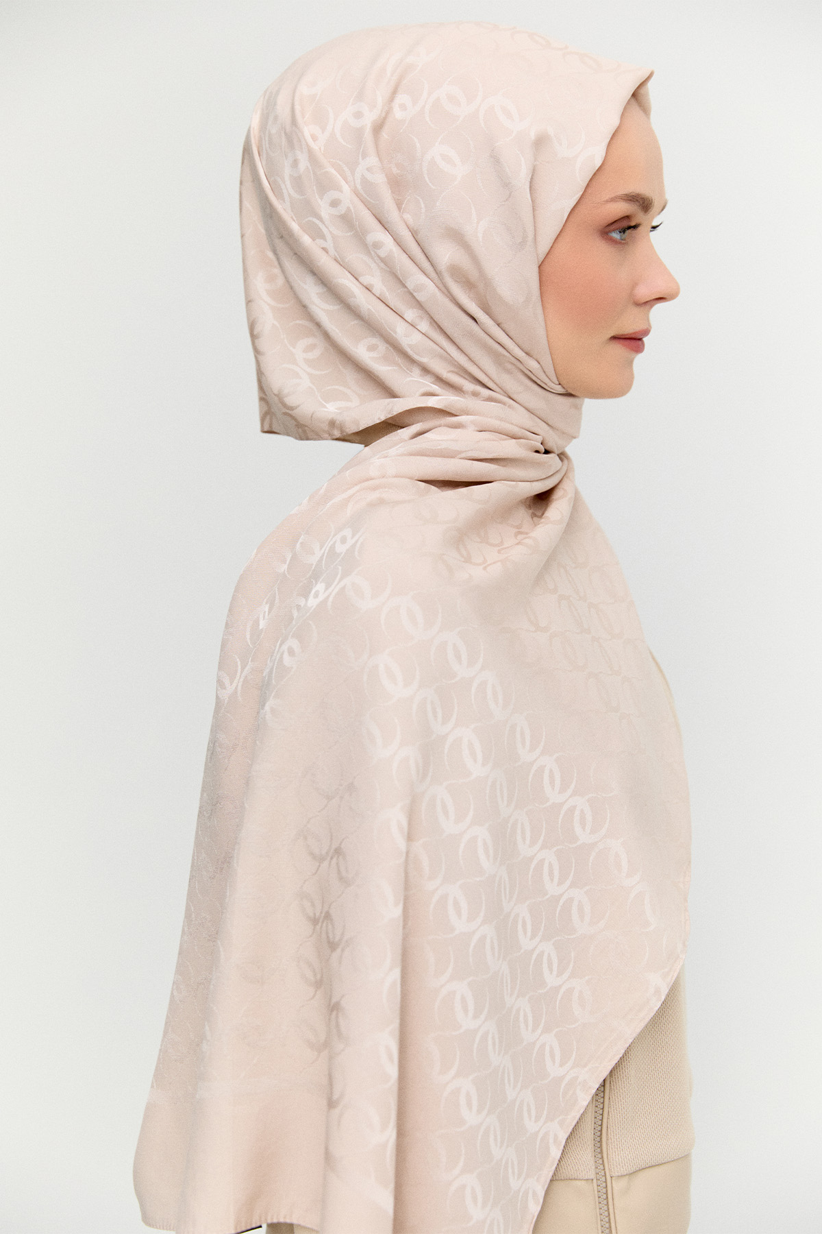Çerçeveli Desenli Viskon Şal, Tesettür Giyim