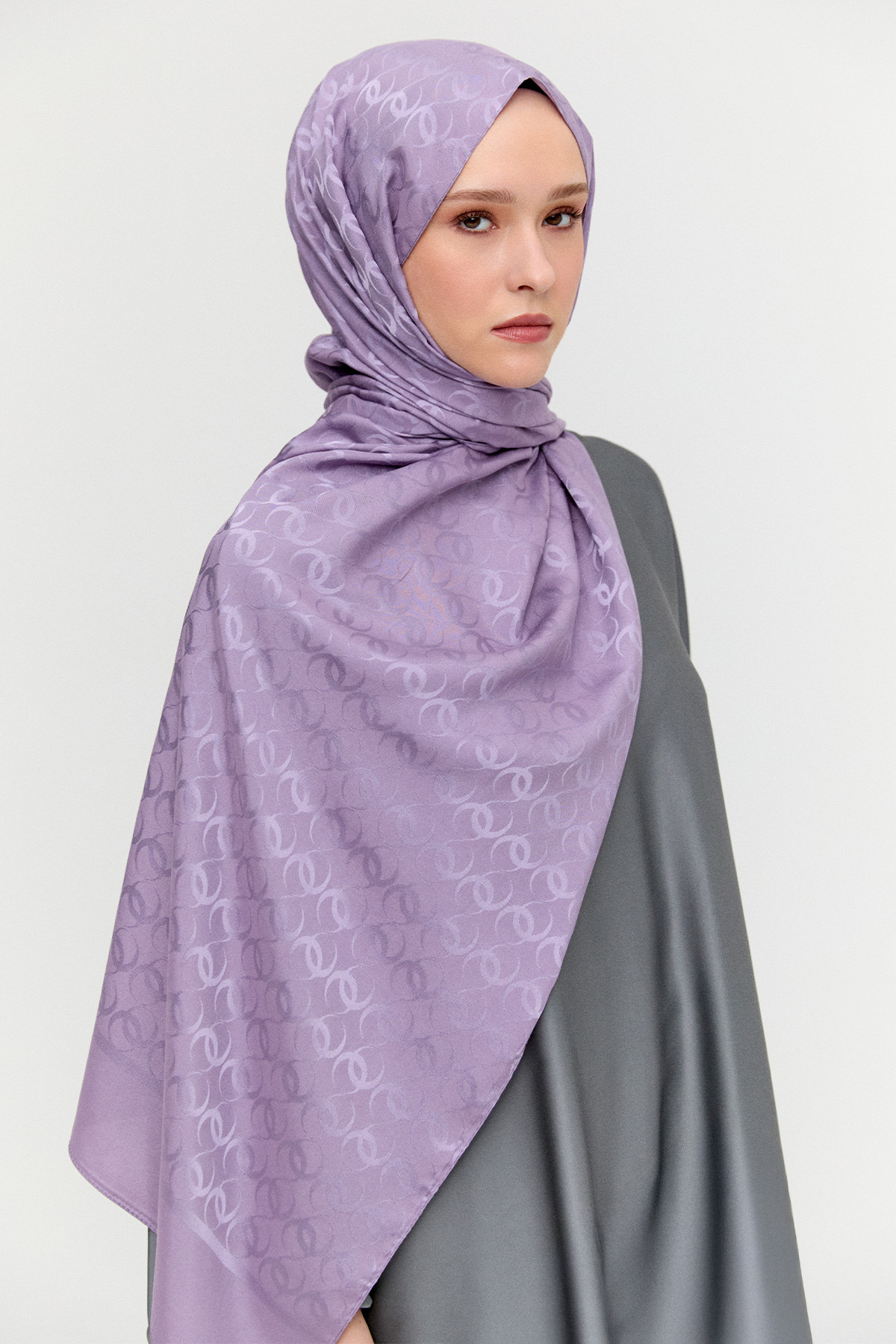 Çerçeveli Desenli Viskon Şal, Tesettür Giyim