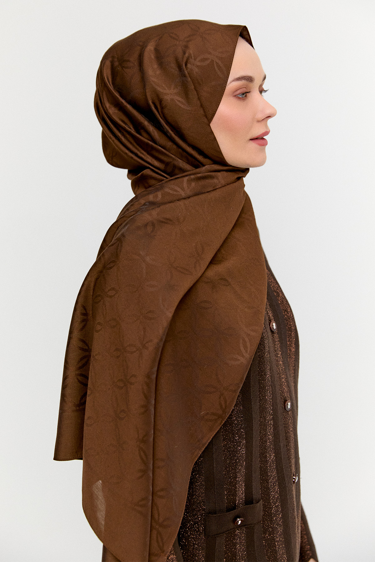 Oval Desenli Yün Modal Şal, Tesettür Giyim