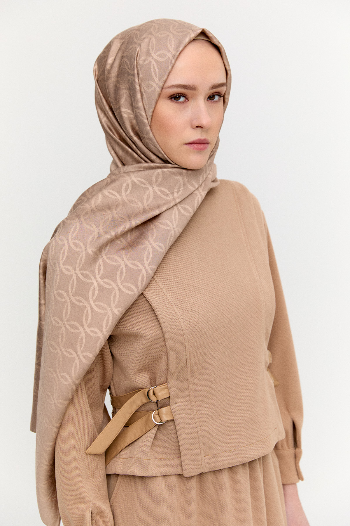 Oval Desenli Yün Modal Şal, Tesettür Giyim