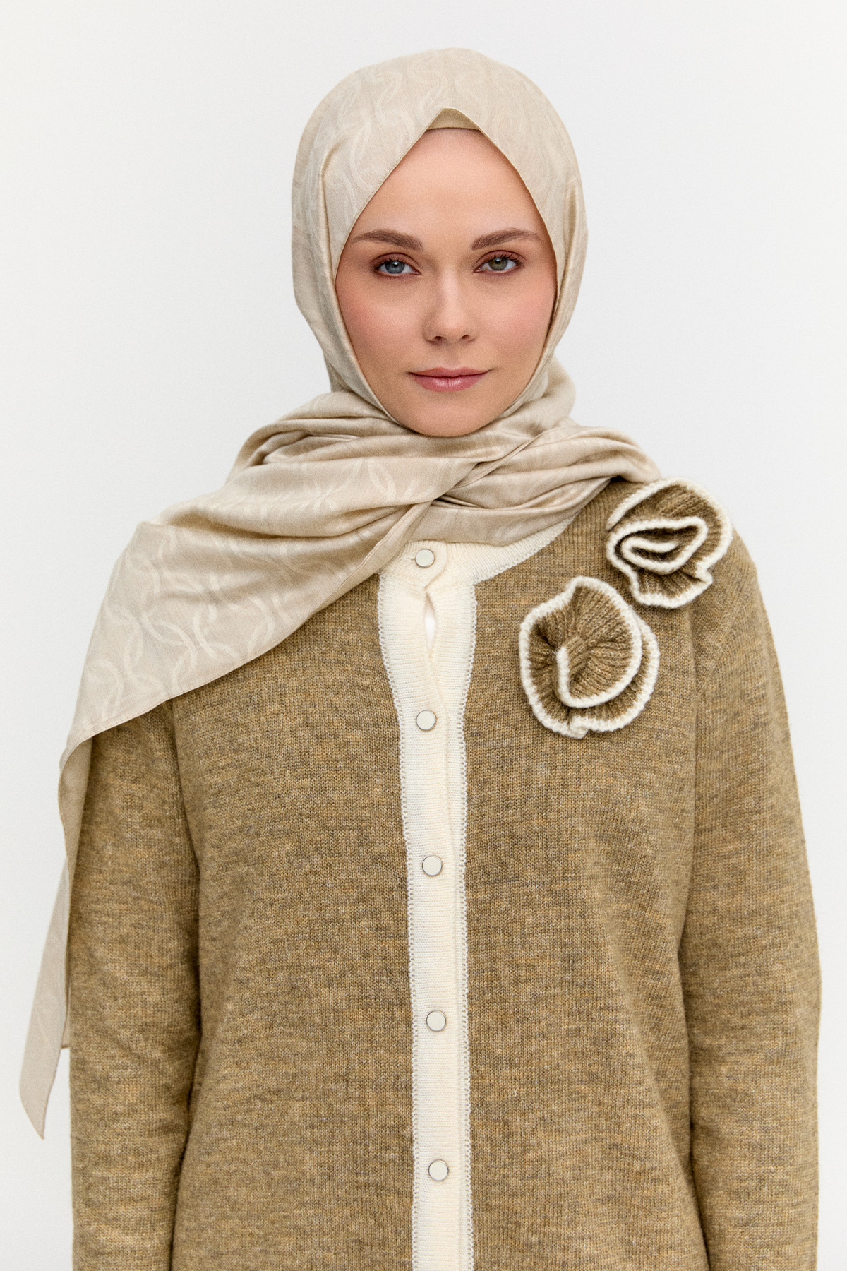 Oval Desenli Yün Modal Şal, Tesettür Giyim