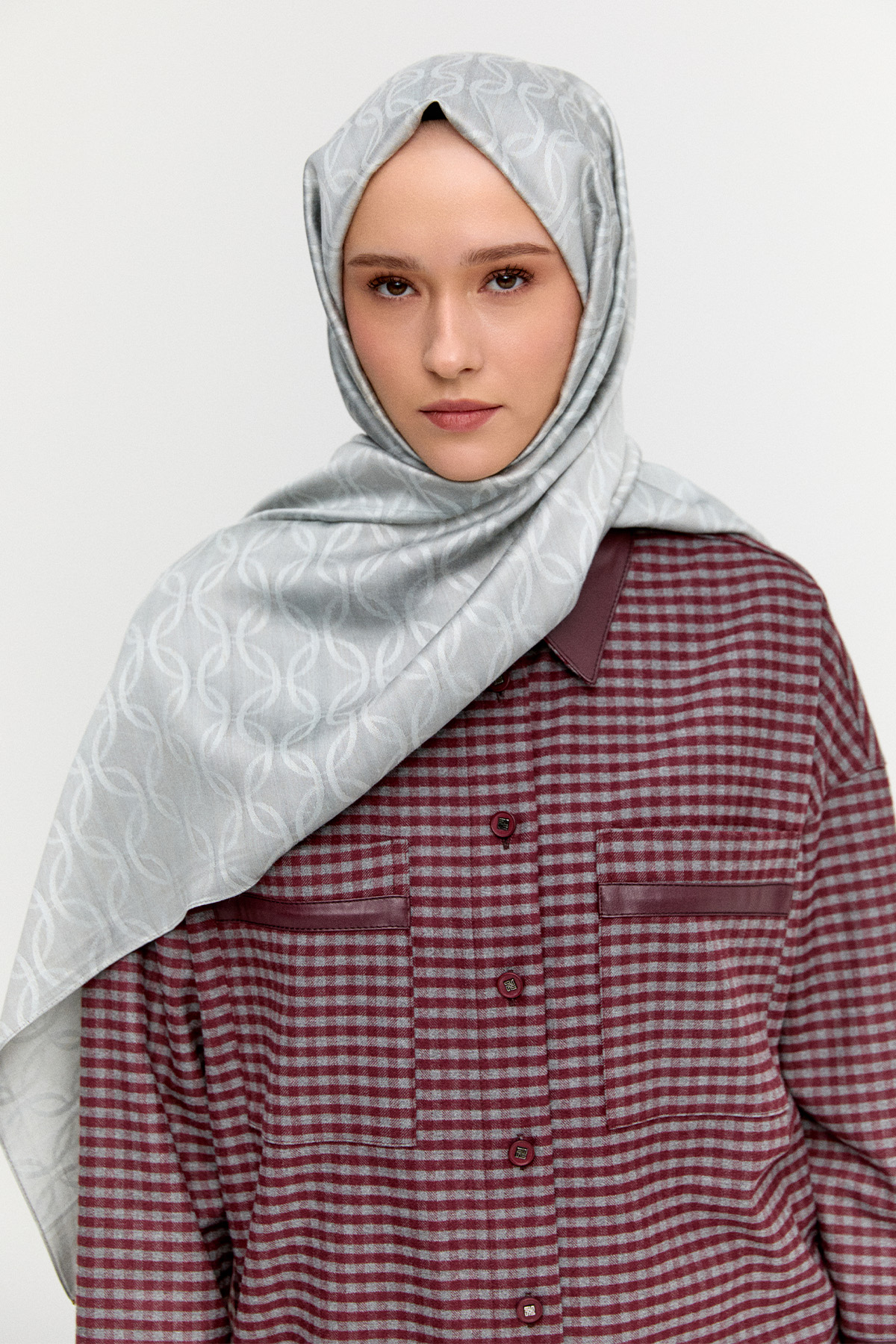 Oval Desenli Yün Modal Şal, Tesettür Giyim