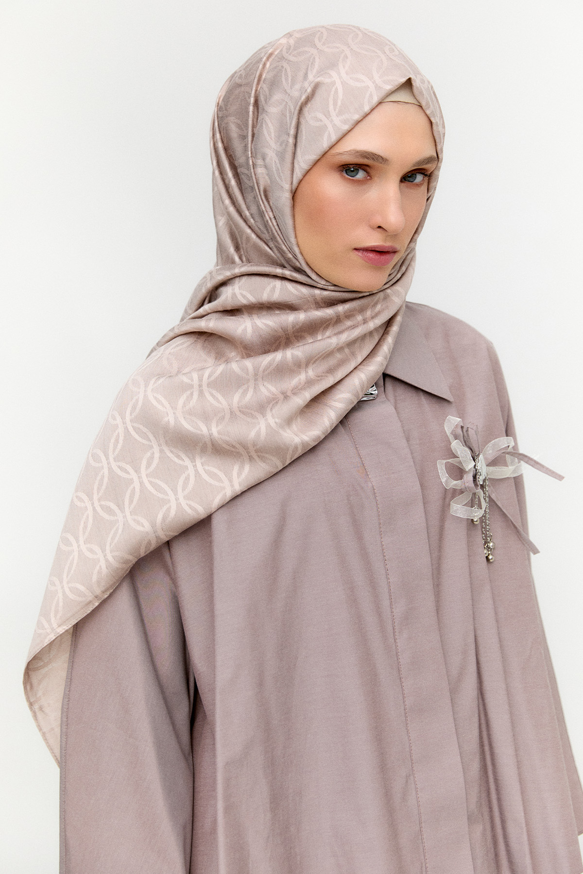 Oval Desenli Yün Modal Şal, Tesettür Giyim