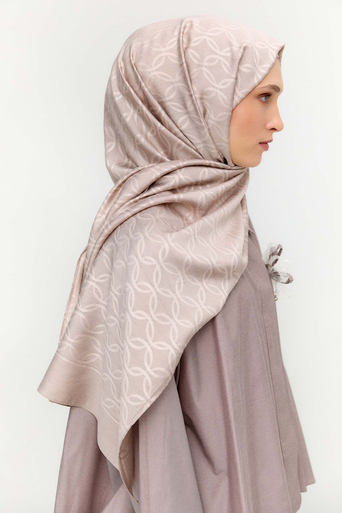 Oval Desenli Yün Modal Şal, Tesettür Giyim