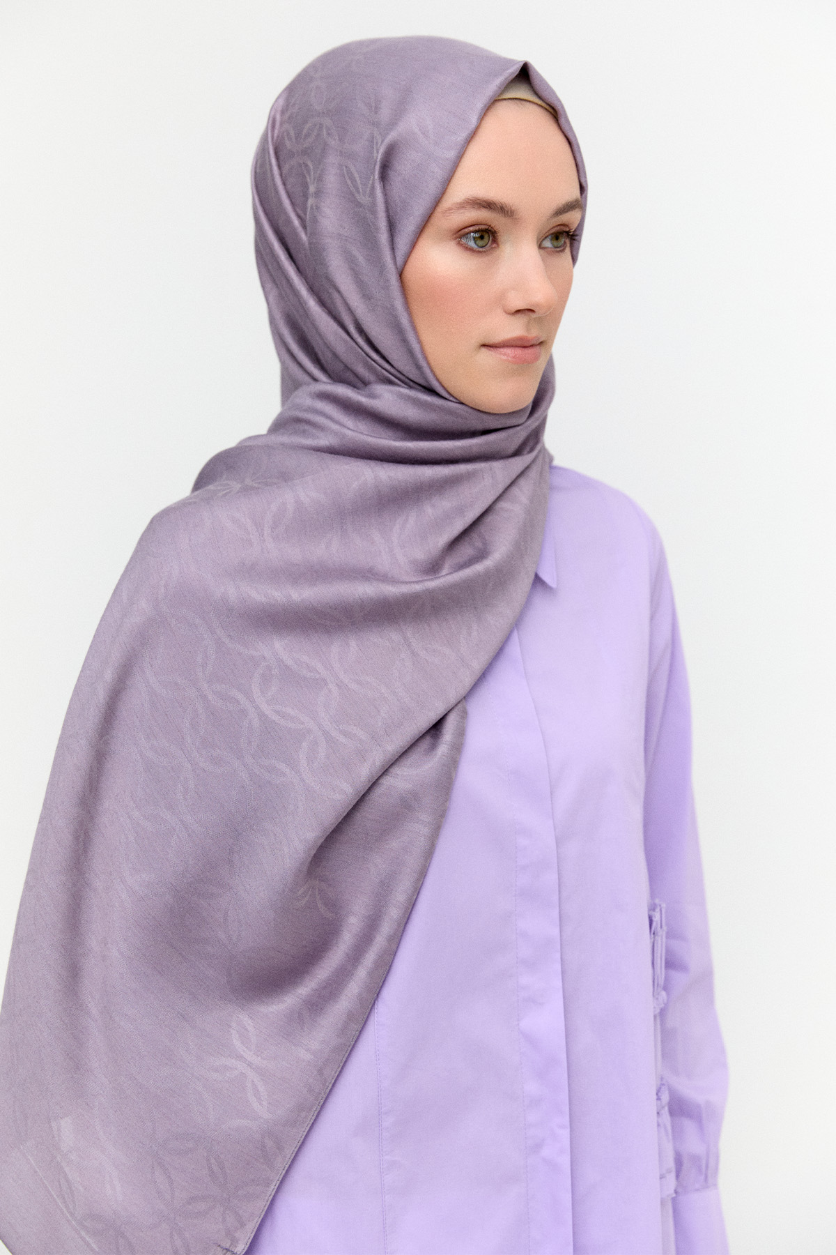 Oval Desenli Yün Modal Şal, Tesettür Giyim