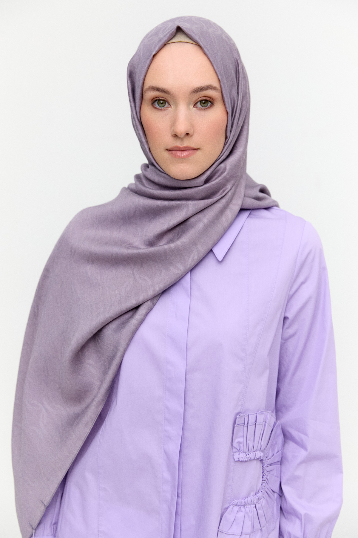 Oval Desenli Yün Modal Şal, Tesettür Giyim