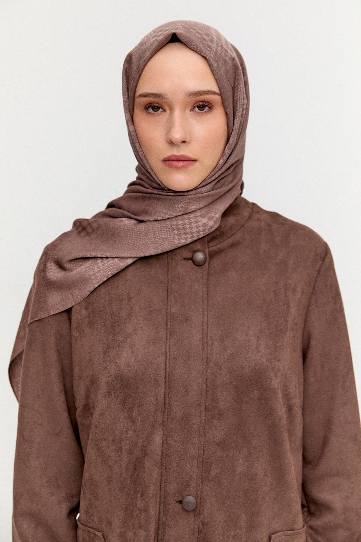 Kazayağı Desenli Jakarlı Viskon Şal, Tesettür Giyim