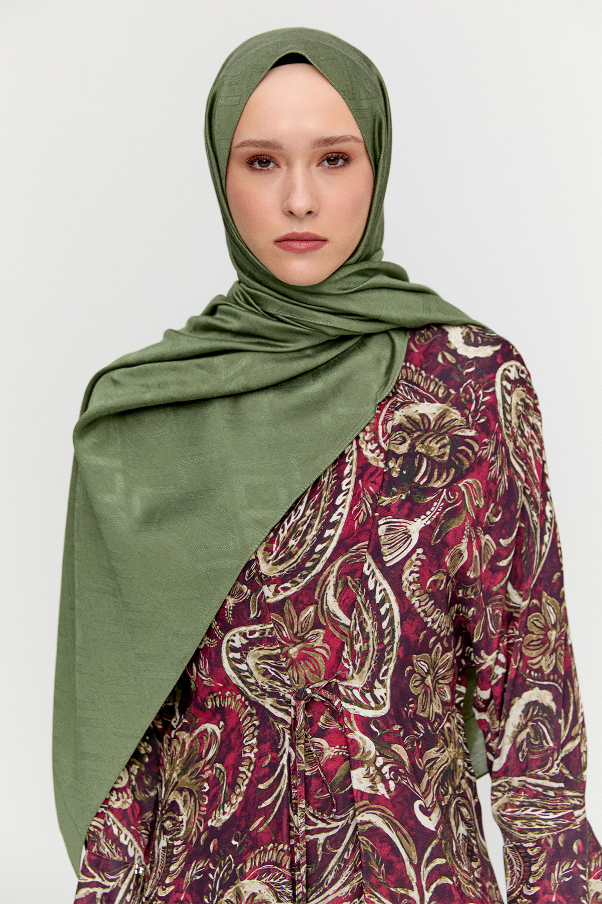 Geometrik Desenli Modal Yün Şal, Tesettür Giyim