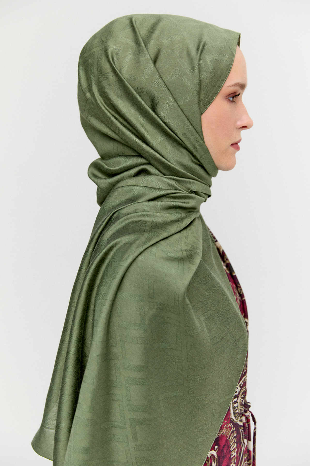 Geometrik Desenli Modal Yün Şal, Tesettür Giyim