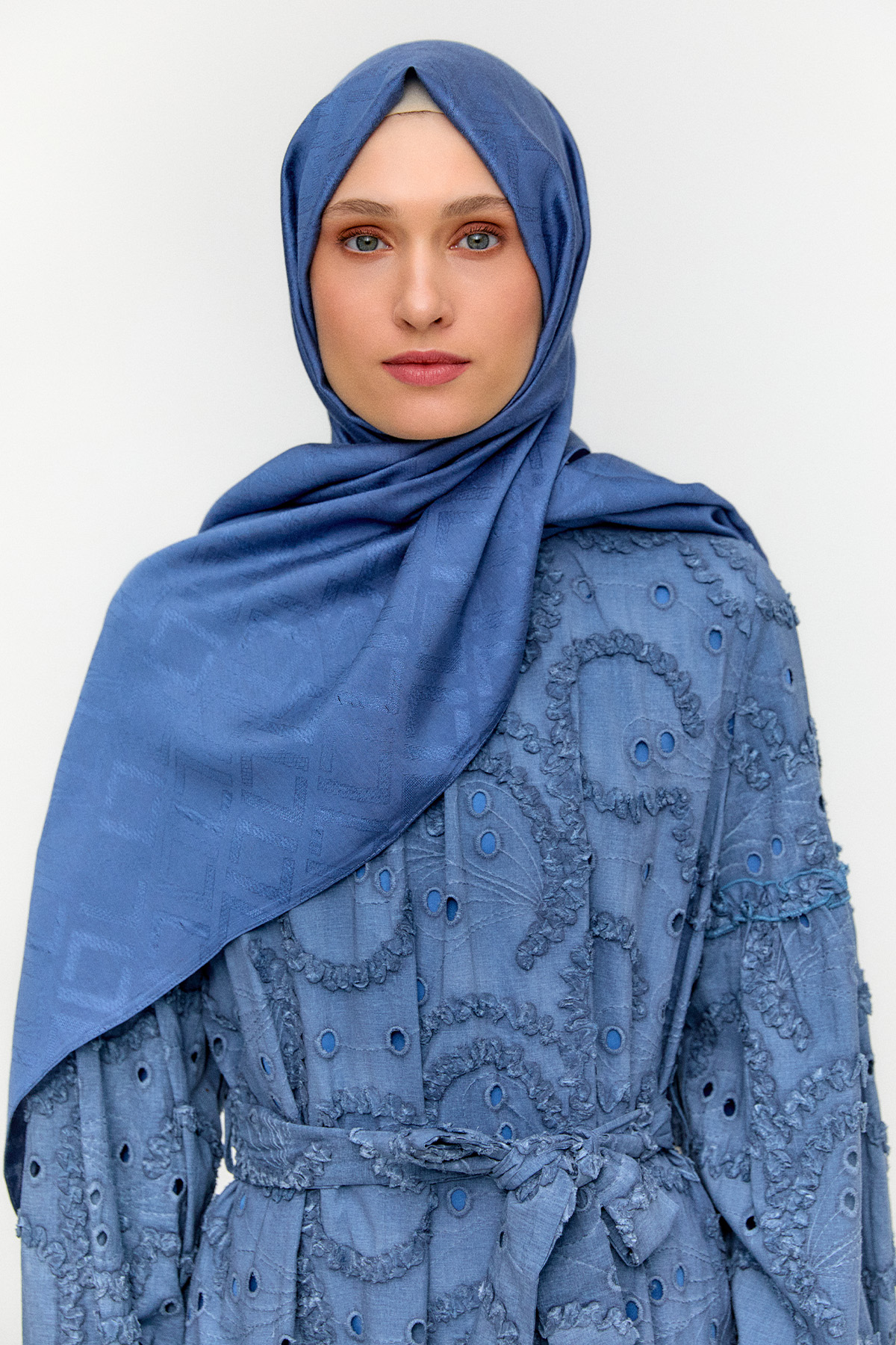 Geometrik Desenli Modal Yün Şal, Tesettür Giyim