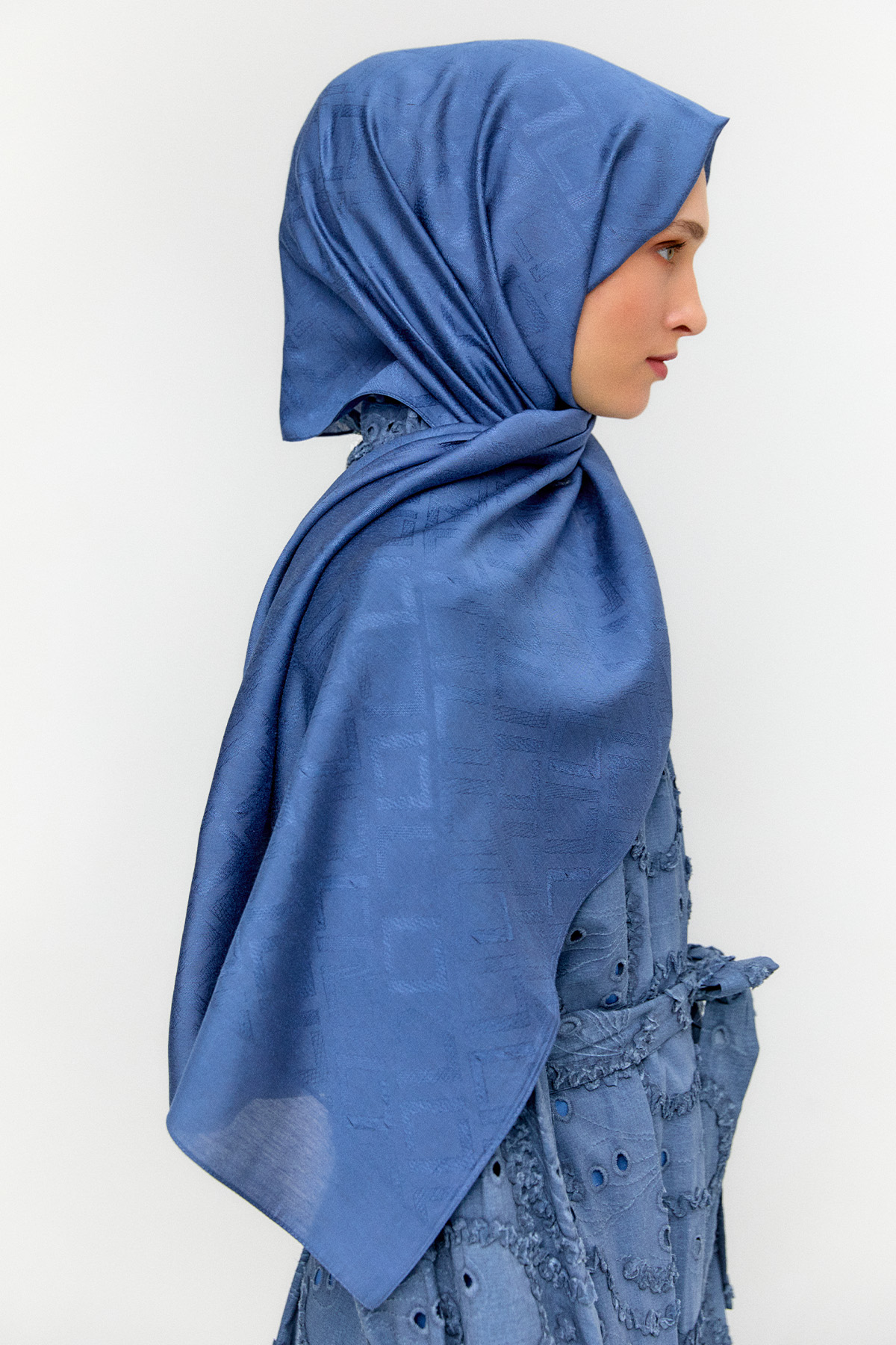 Geometrik Desenli Modal Yün Şal, Tesettür Giyim