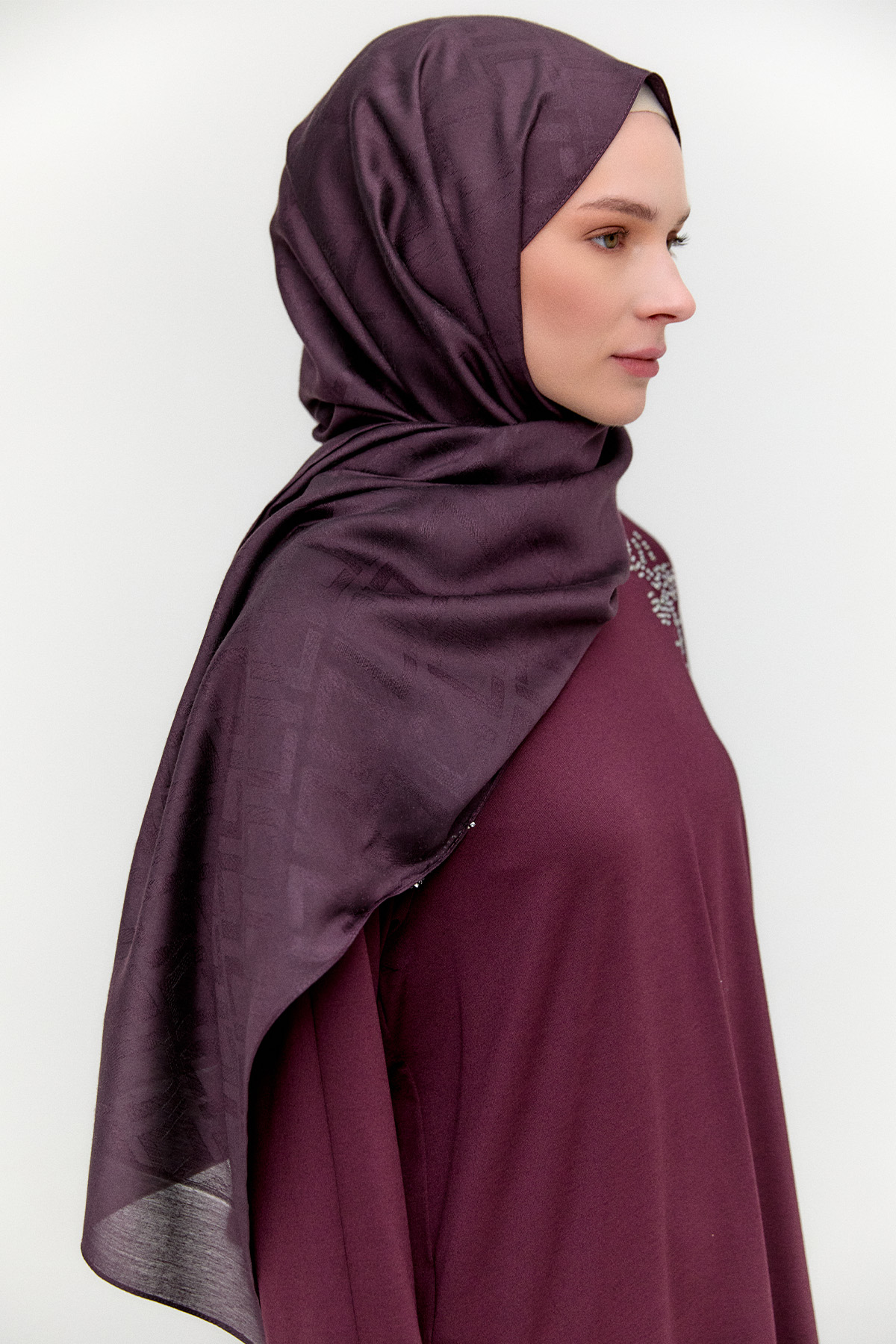 Geometrik Desenli Modal Yün Şal, Tesettür Giyim