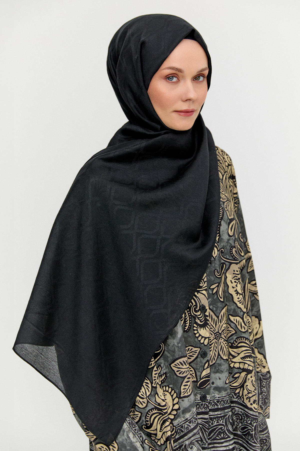 Petek Desenli Yün Modal Şal, Tesettür Giyim