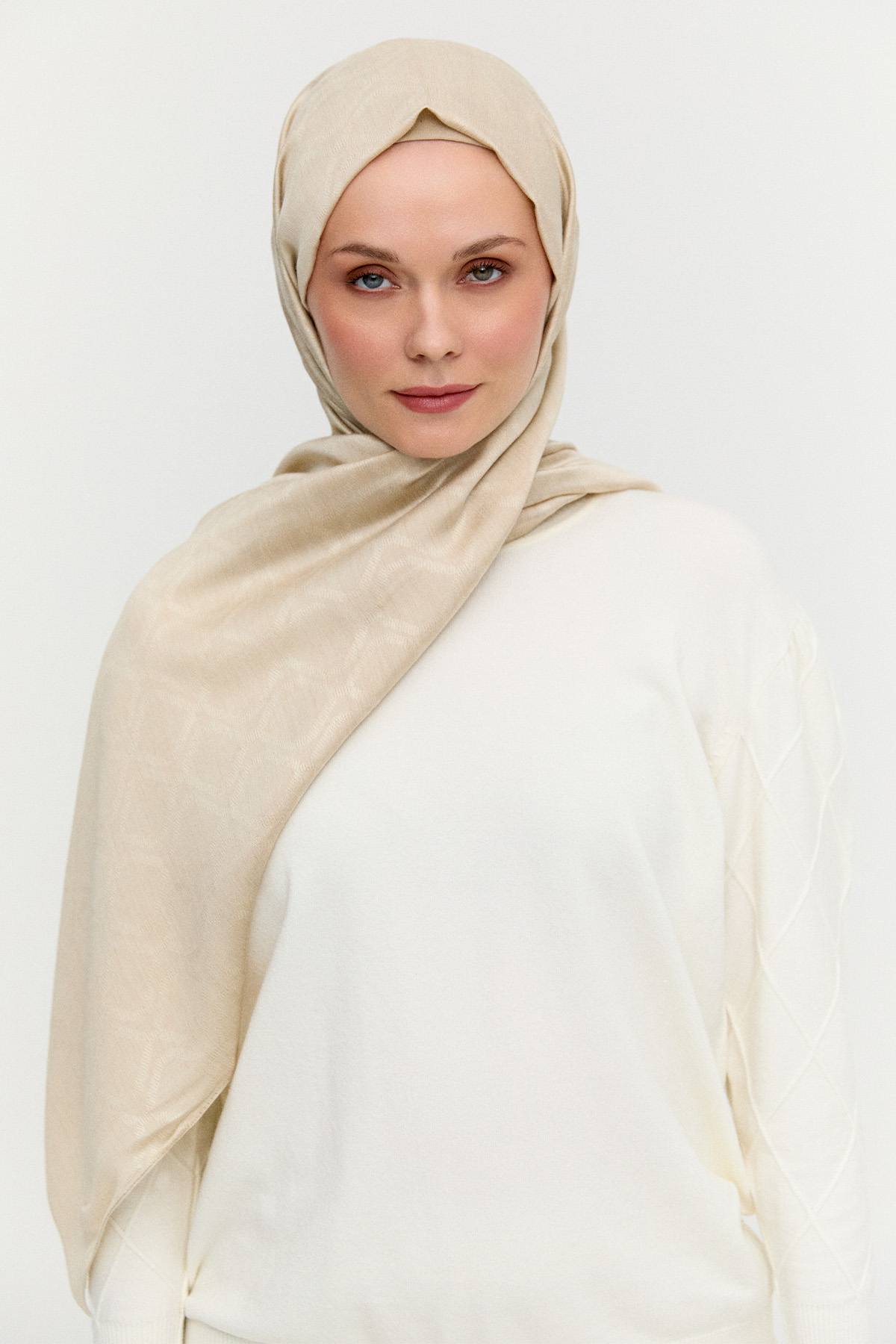 Petek Desenli Yün Modal Şal, Tesettür Giyim