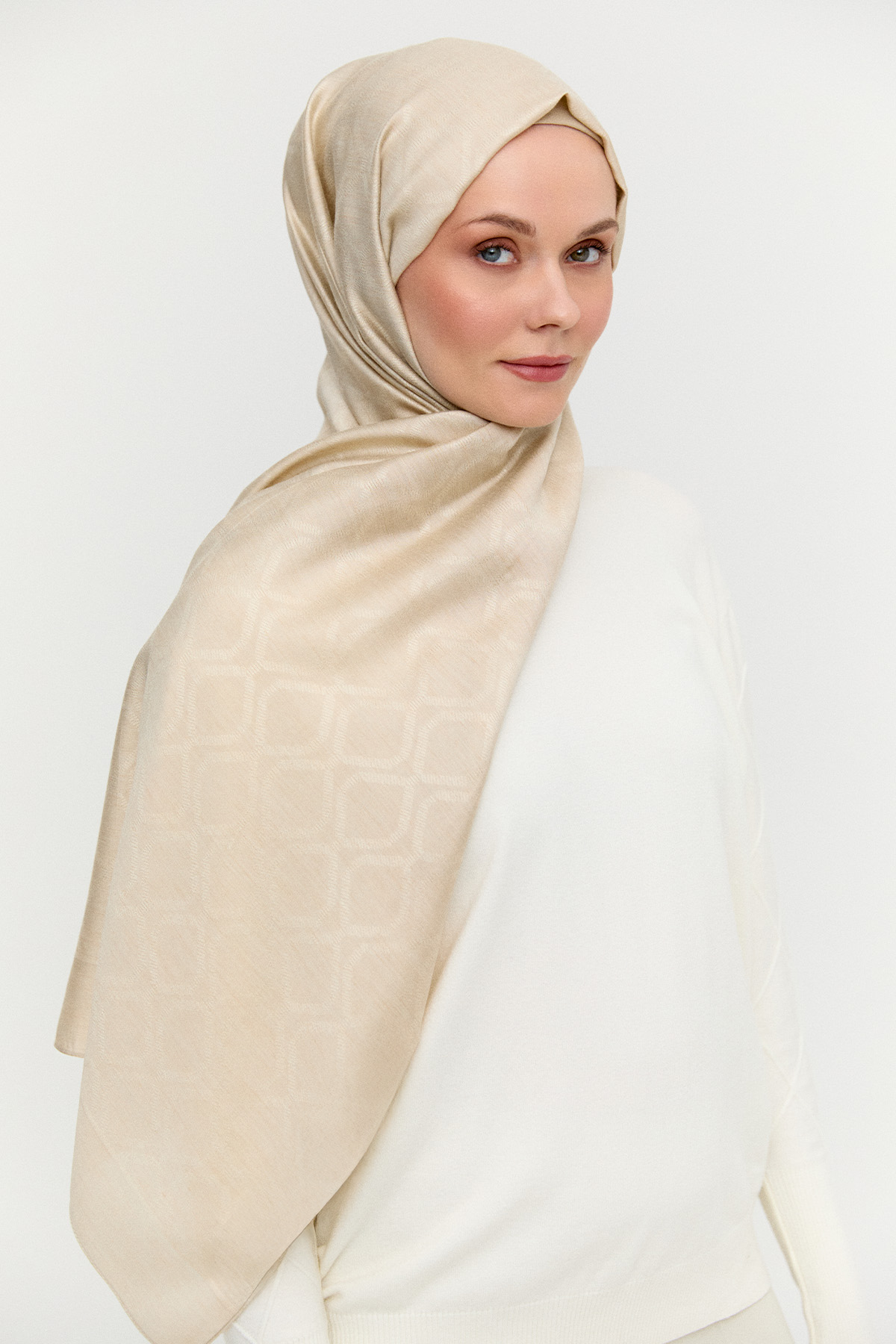 Petek Desenli Yün Modal Şal, Tesettür Giyim