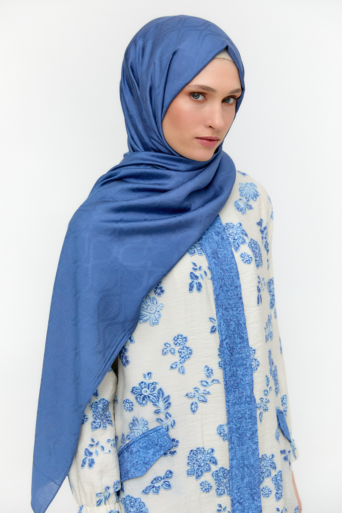 Petek Desenli Yün Modal Şal, Tesettür Giyim