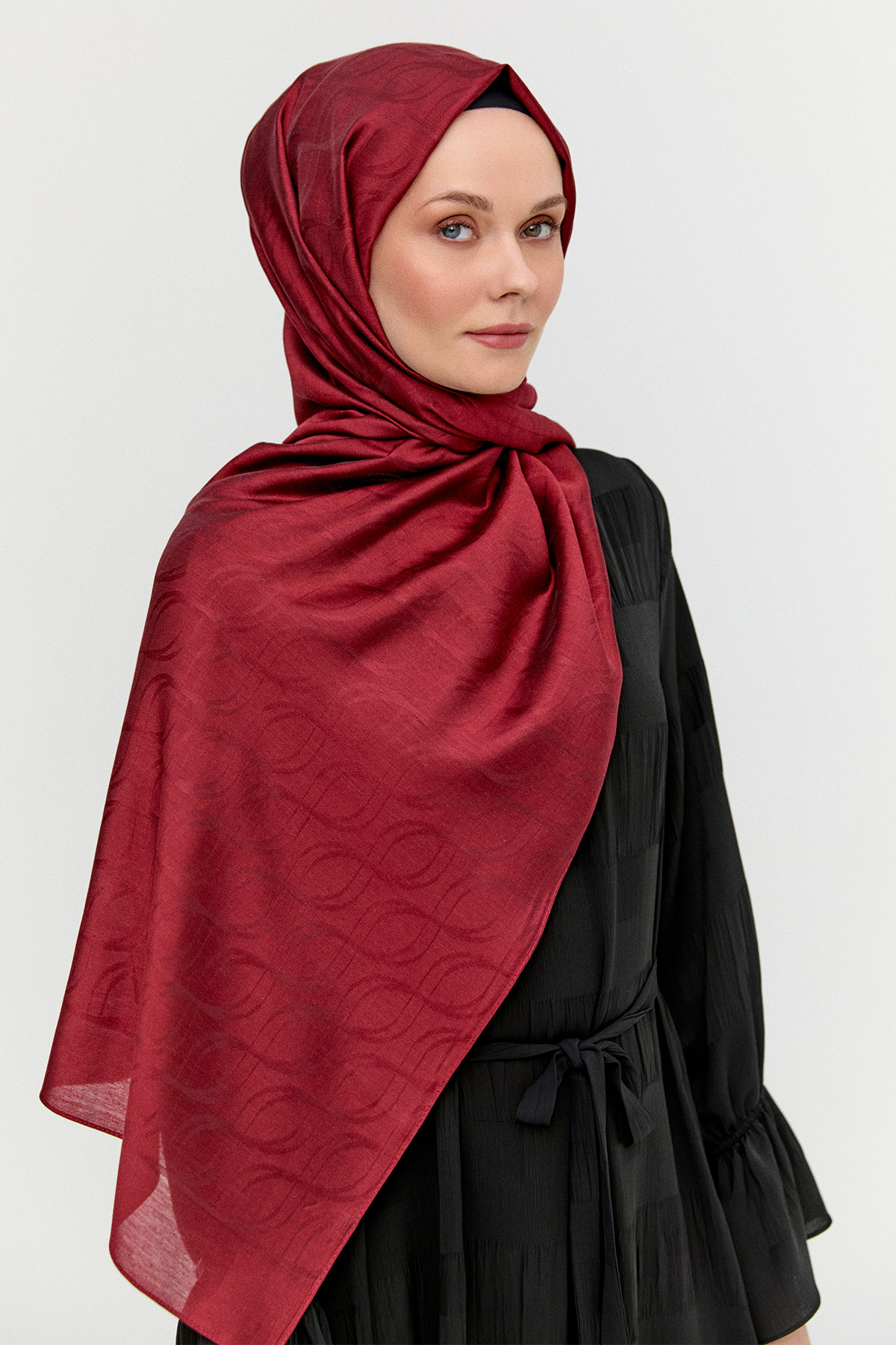 Sarmal Desenli Modal Yün Şal, Tesettür Giyim