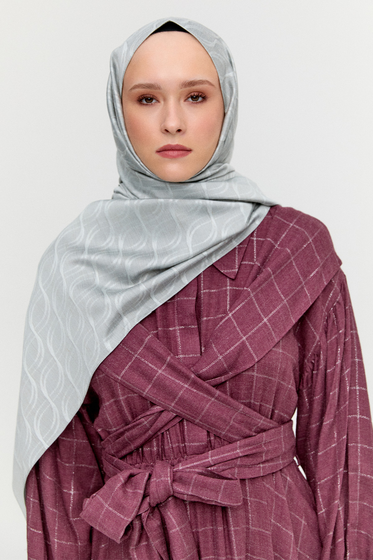 Sarmal Desenli Modal Yün Şal, Tesettür Giyim