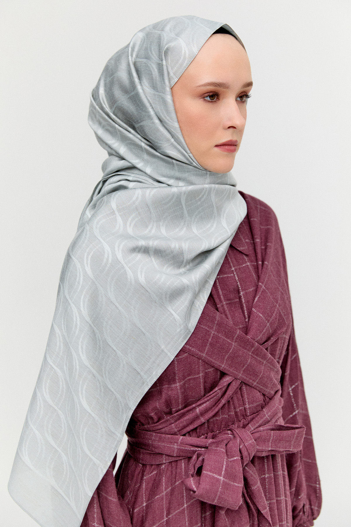 Sarmal Desenli Modal Yün Şal, Tesettür Giyim