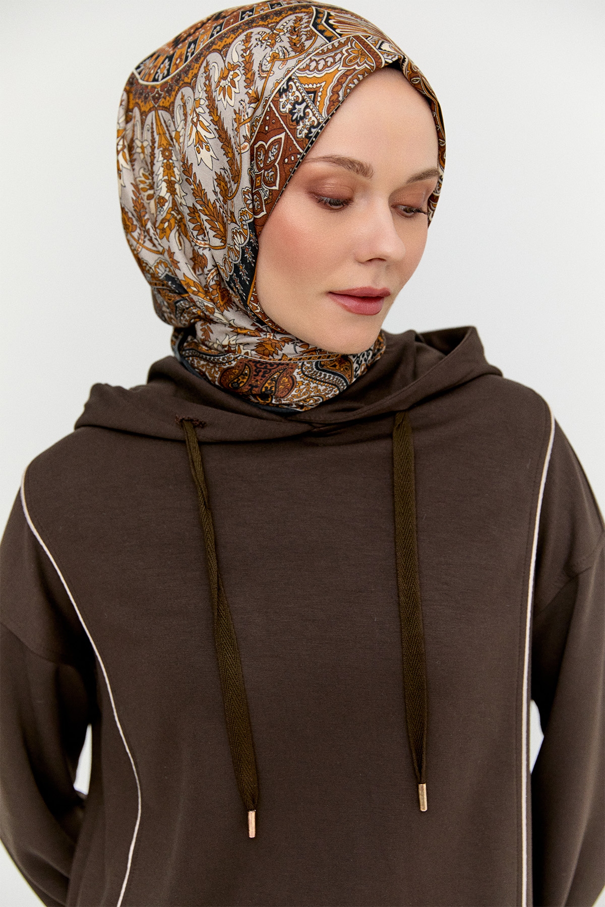 Şeritli Modal İkili Takım, Tesettür Giyim