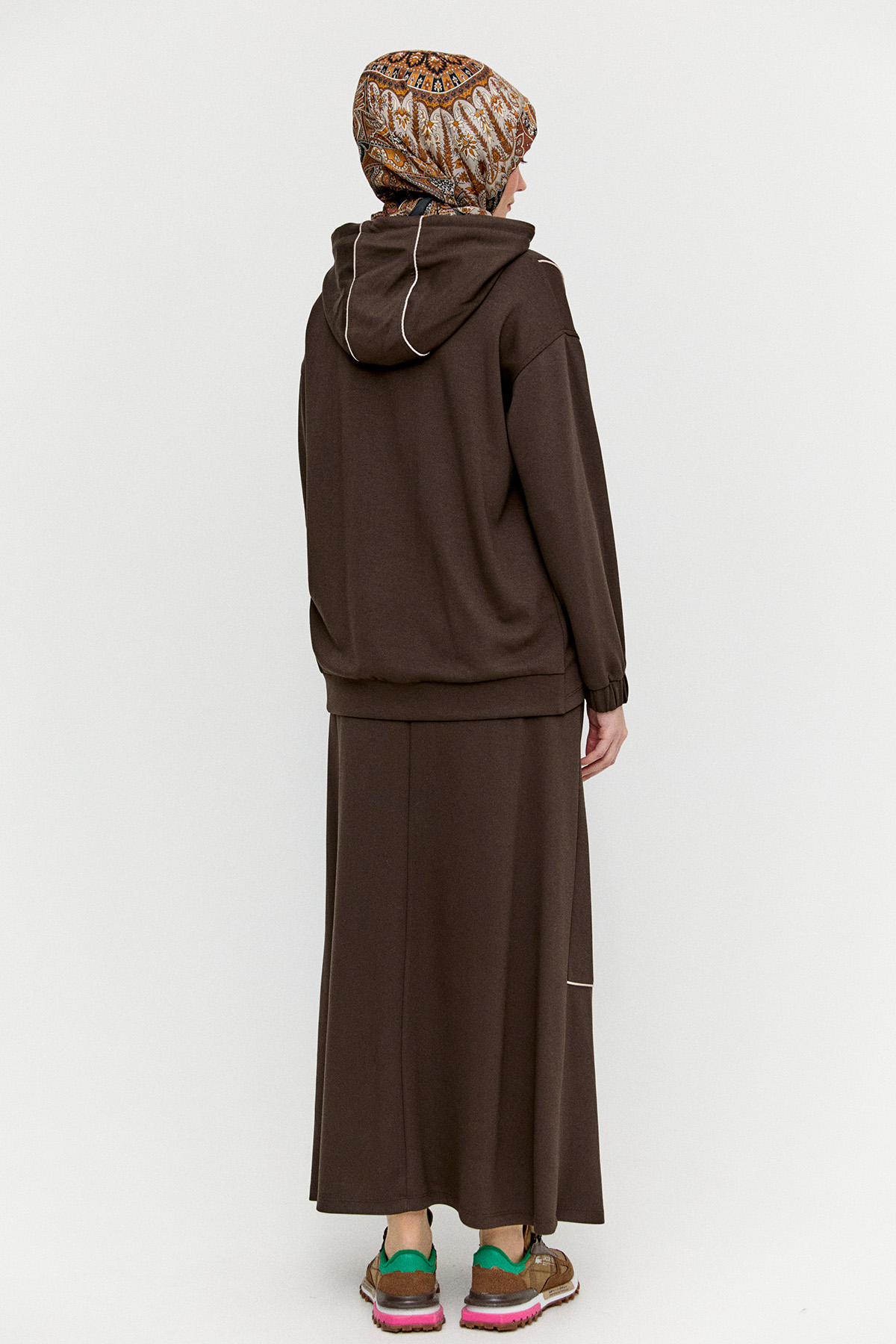 Şeritli Modal İkili Takım, Tesettür Giyim