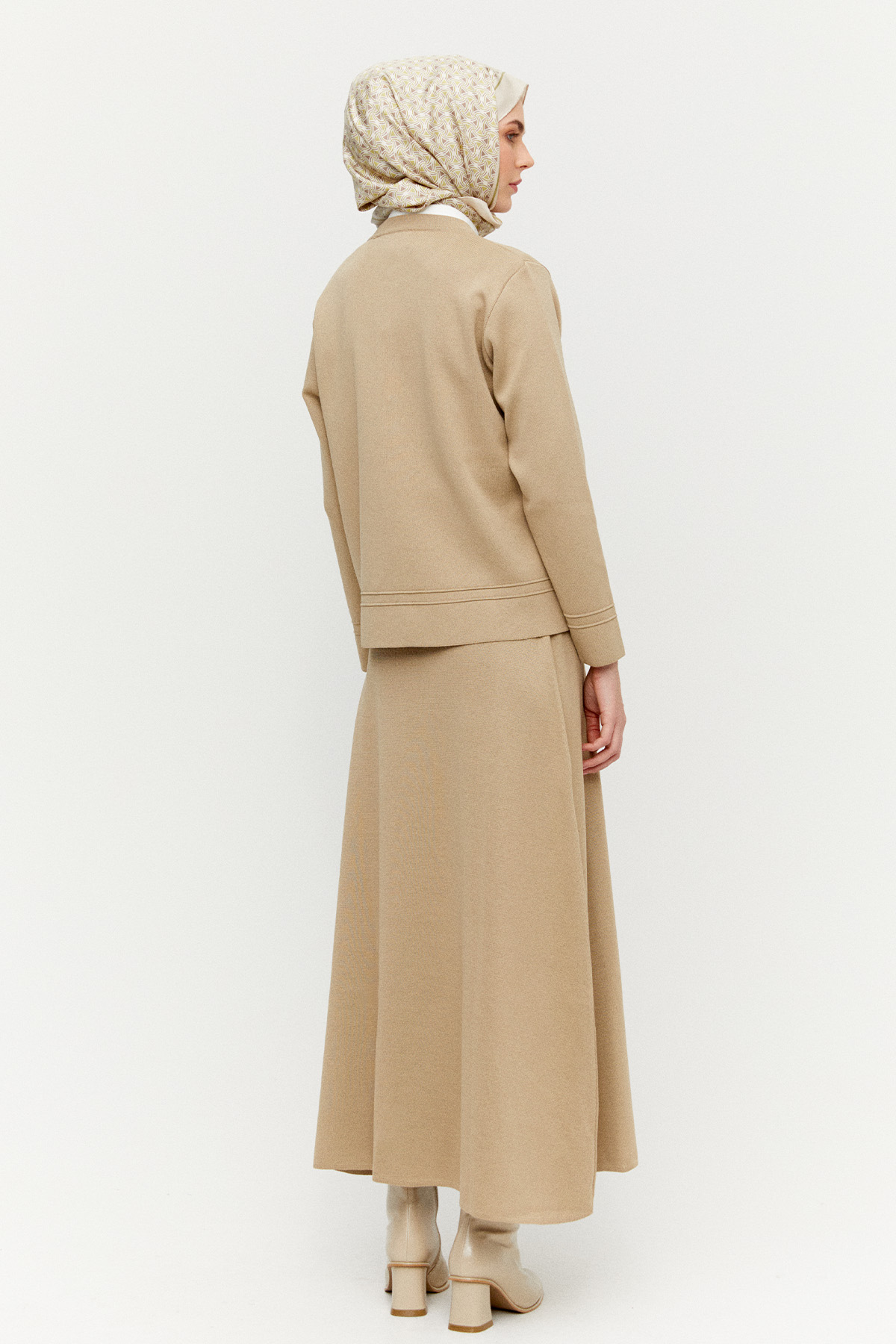 Triko Etek Ceket İkili Takım