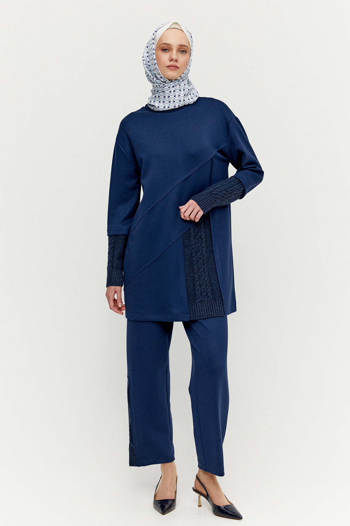 Örme Kumaş Detaylı İkili Takım