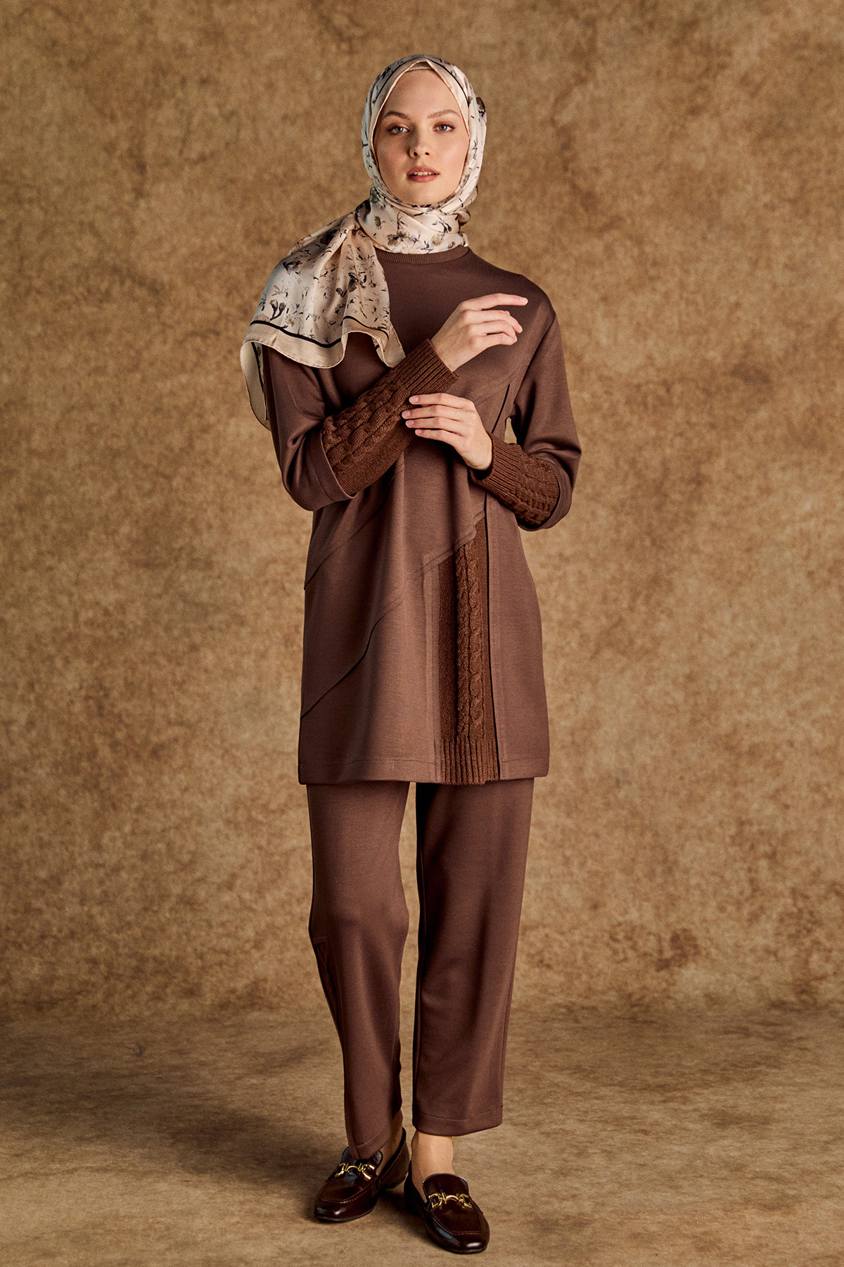 Örme Kumaş Detaylı İkili Takım